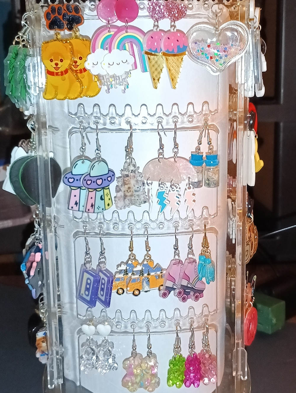 Kids Colorful Novelty Earrings (17 Pairs) – Multicolor